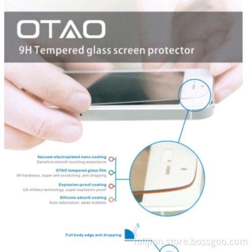 Anti-crack/anti-fingerprint/anti-glare/anti-UV tempered-glass screen protector for iPhone 4/4S